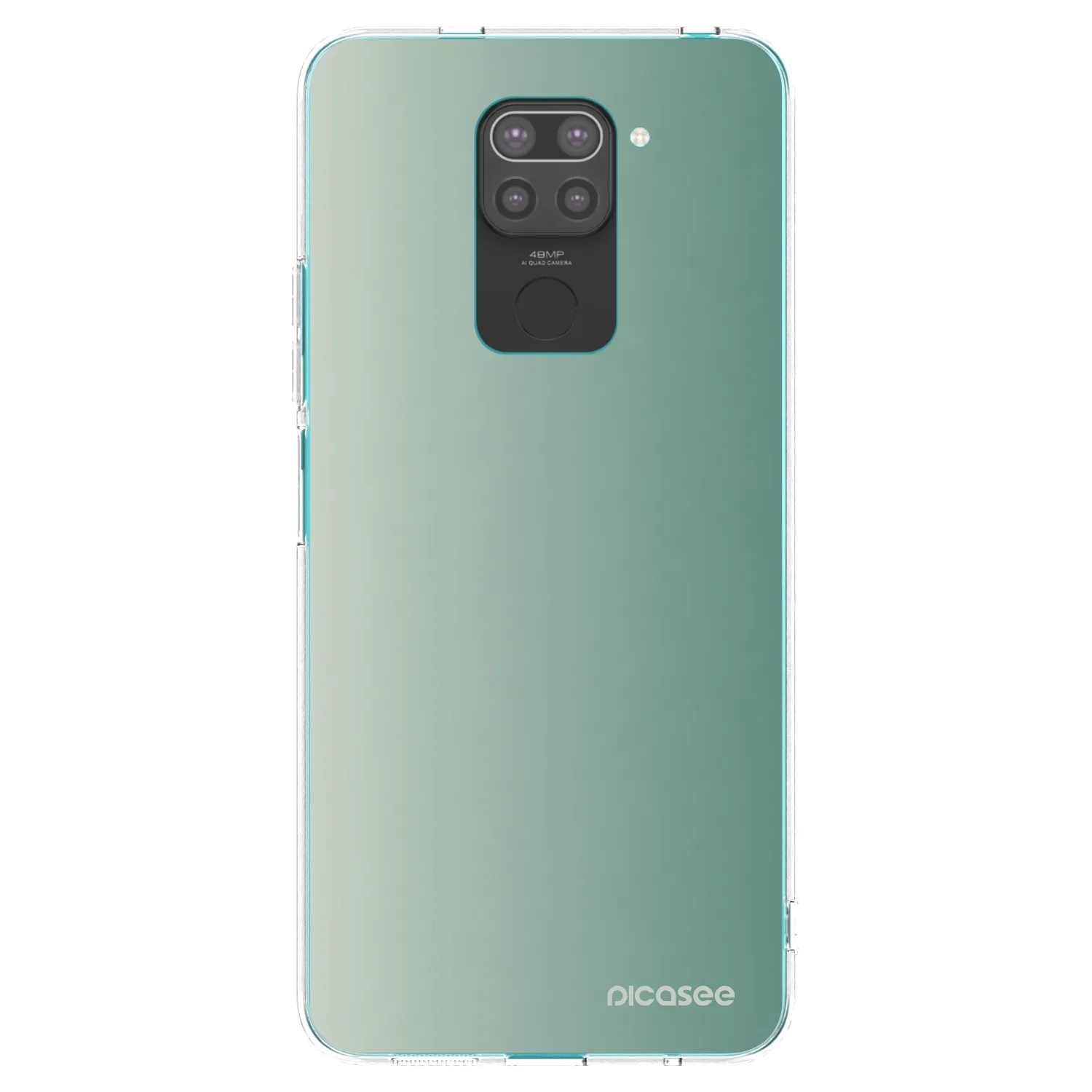 Picasee Xiaomi Redmi Note 9 Hülle - Schwarzes Silikon - Misty Sage