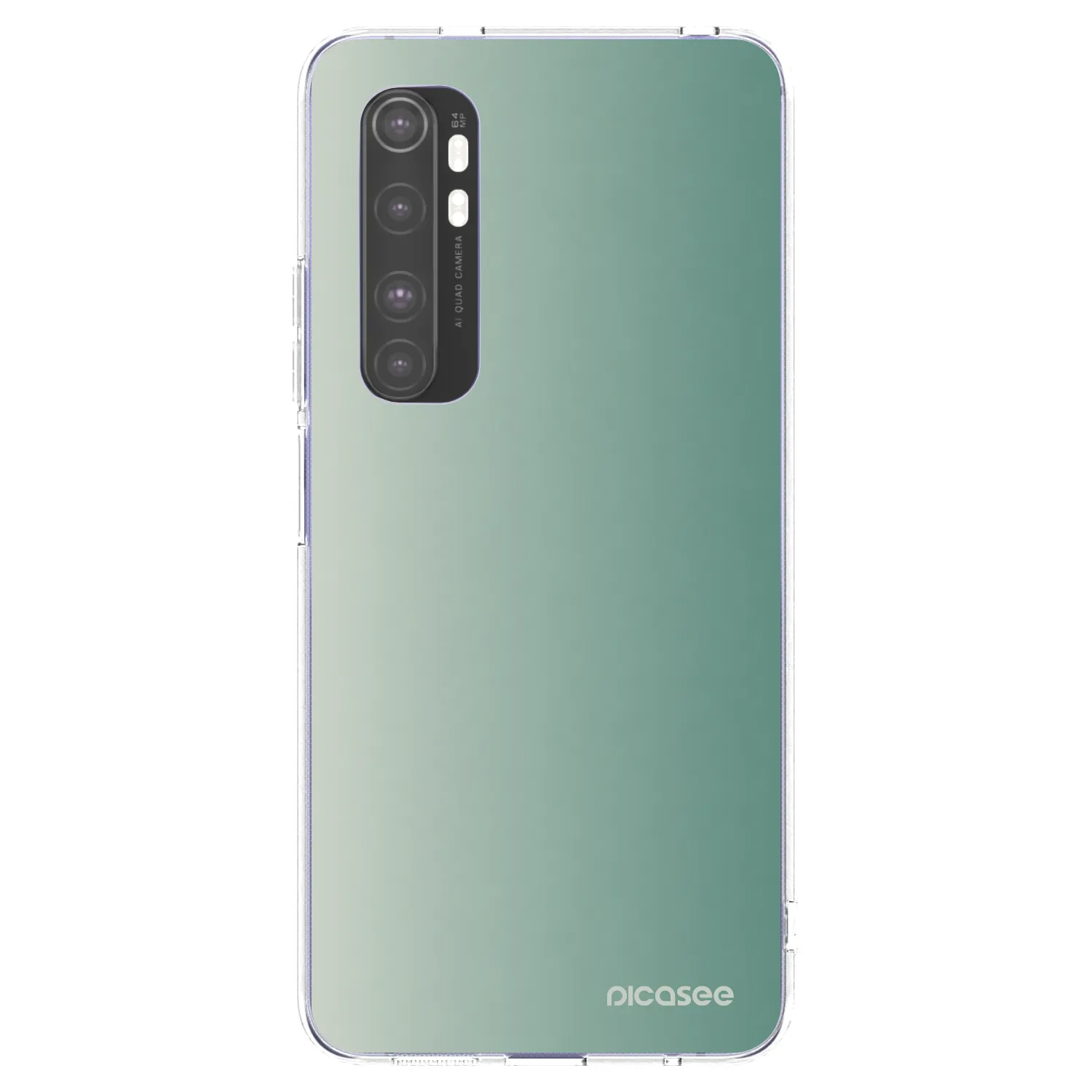 Picasee Xiaomi Mi Note 10 Lite Hülle - Transparentes Silikon - Misty Sage