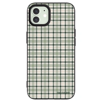 Picasee Apple iPhone 12 Hülle - Schwarzes Silikon - Sage Tartan