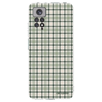 Picasee Xiaomi Redmi Note 11 Hülle - Transparentes Silikon - Sage Tartan