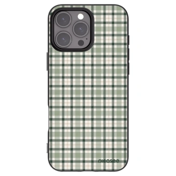 Picasee Apple iPhone 16 Pro Max Hülle - Schwarzes Silikon - Sage Tartan