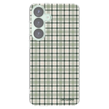 Picasee Samsung Galaxy S25+ 5G Hülle - Transparentes Silikon - Sage Tartan