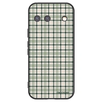 Picasee Google Pixel 9 Hülle - Schwarzes Silikon - Sage Tartan