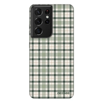 Hülle für Samsung Galaxy S21 Ultra 5G G998B - Sage Tartan