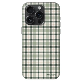 Hülle für Apple iPhone 15 Pro - Sage Tartan