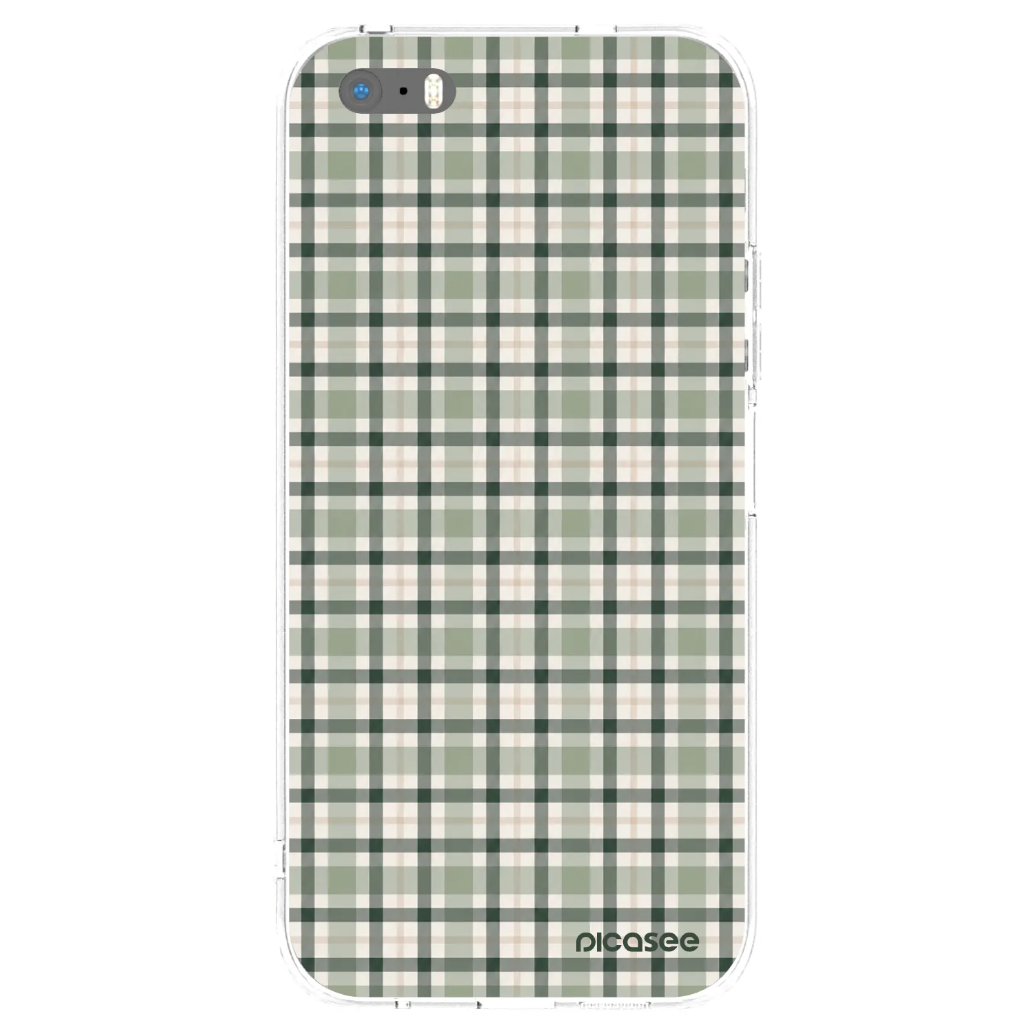 Picasee Apple iPhone 5/5S/SE Hülle - Transparentes Silikon - Sage Tartan