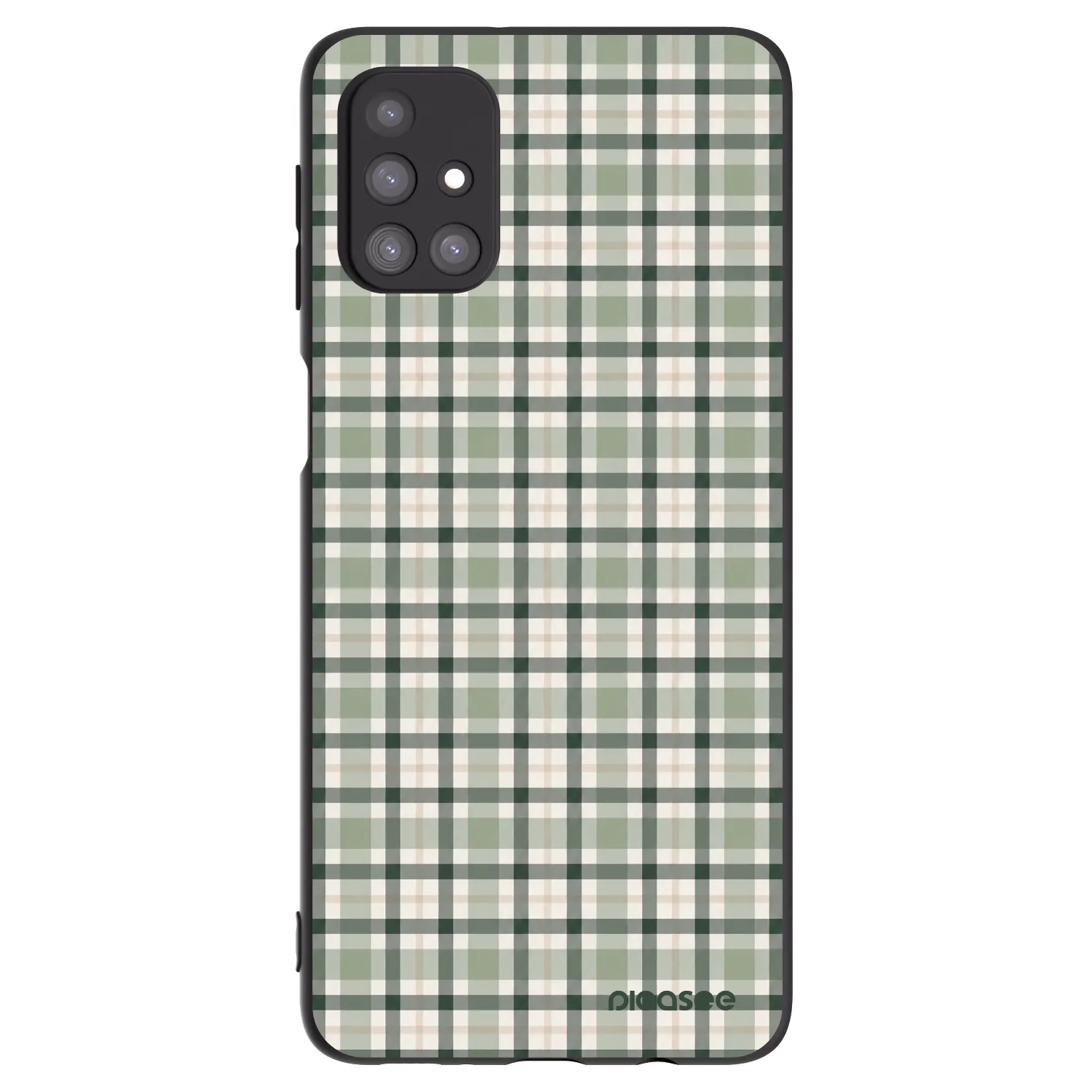 Picasee Samsung Galaxy M31s Hülle - Schwarzes Silikon - Sage Tartan