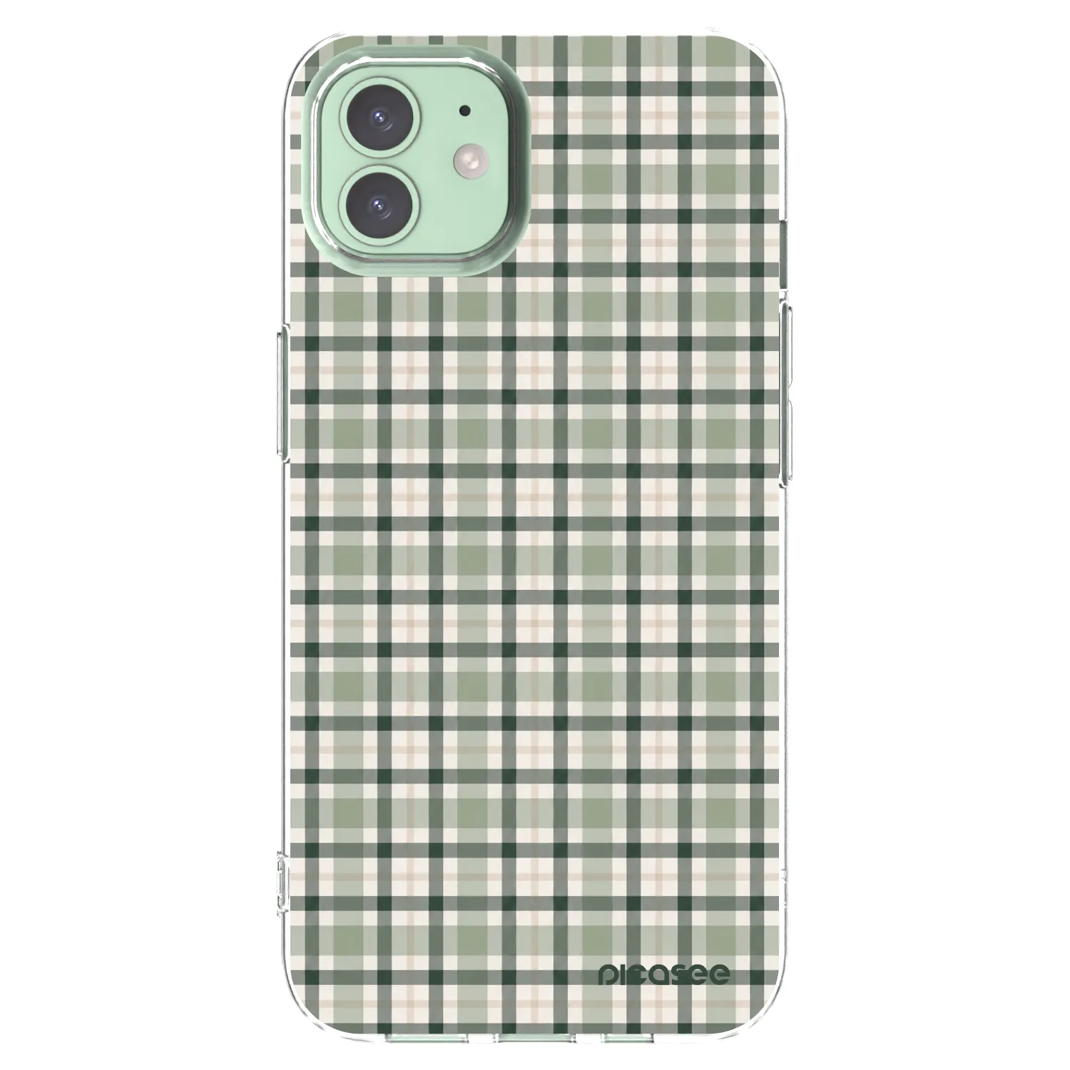 Picasee Apple iPhone 12 Hülle - Transparentes Silikon - Sage Tartan