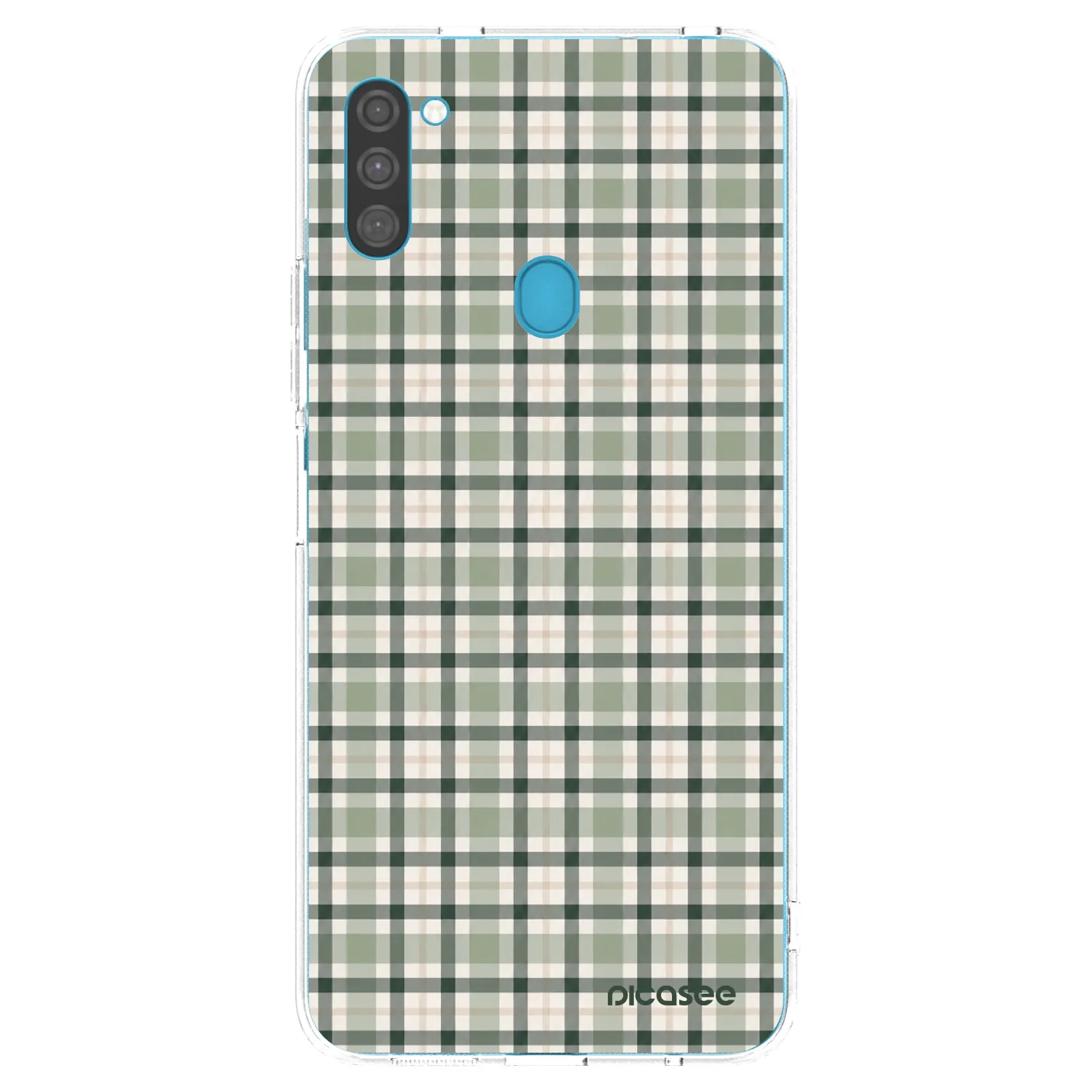 Picasee Samsung Galaxy M11 Hülle - Transparentes Silikon - Sage Tartan