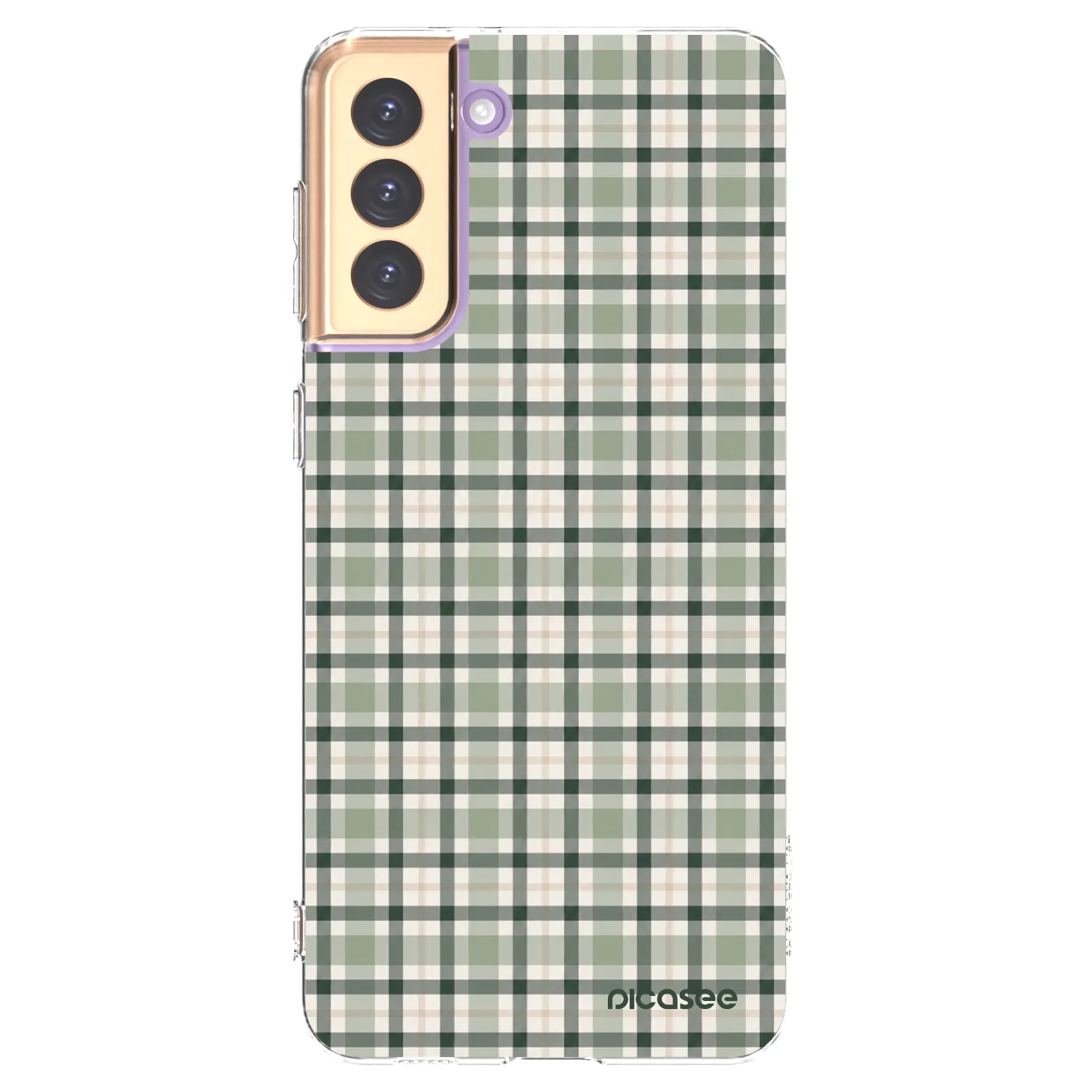 Picasee Samsung Galaxy S21+ 5G G996F Hülle - Transparentes Silikon - Sage Tartan