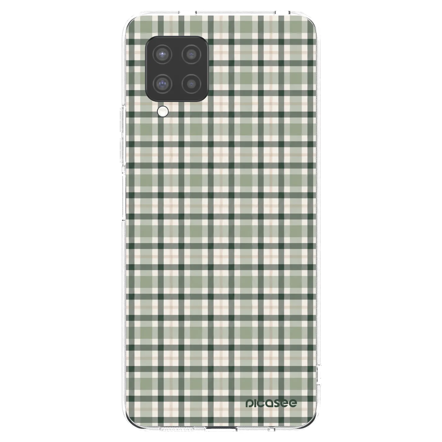 Picasee Samsung Galaxy A42 A426B Hülle - Transparentes Silikon - Sage Tartan