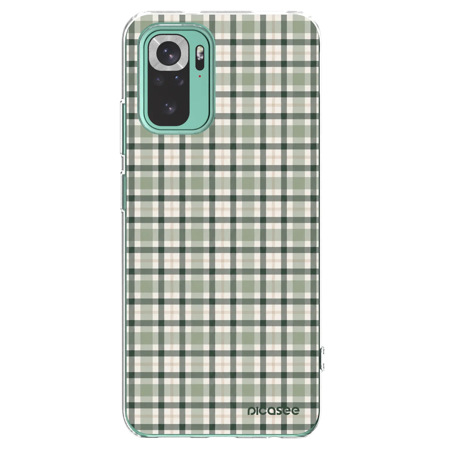 Picasee Xiaomi Redmi Note 10 Pro Hülle - Transparentes Silikon - Sage Tartan