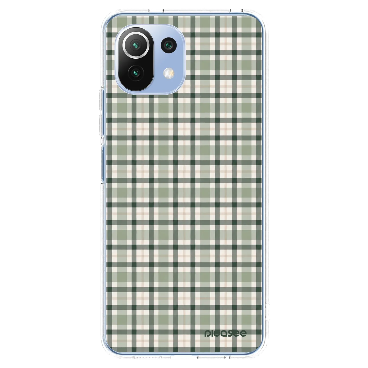 Picasee Xiaomi Mi 11 Lite Hülle - Transparentes Silikon - Sage Tartan