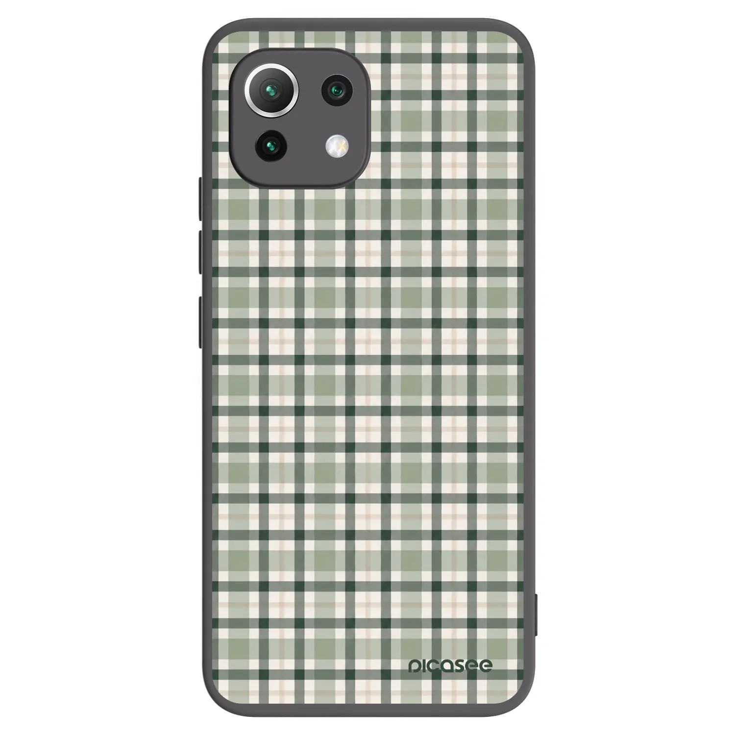 Picasee Xiaomi Mi 11 Lite Hülle - Schwarzes Silikon - Sage Tartan