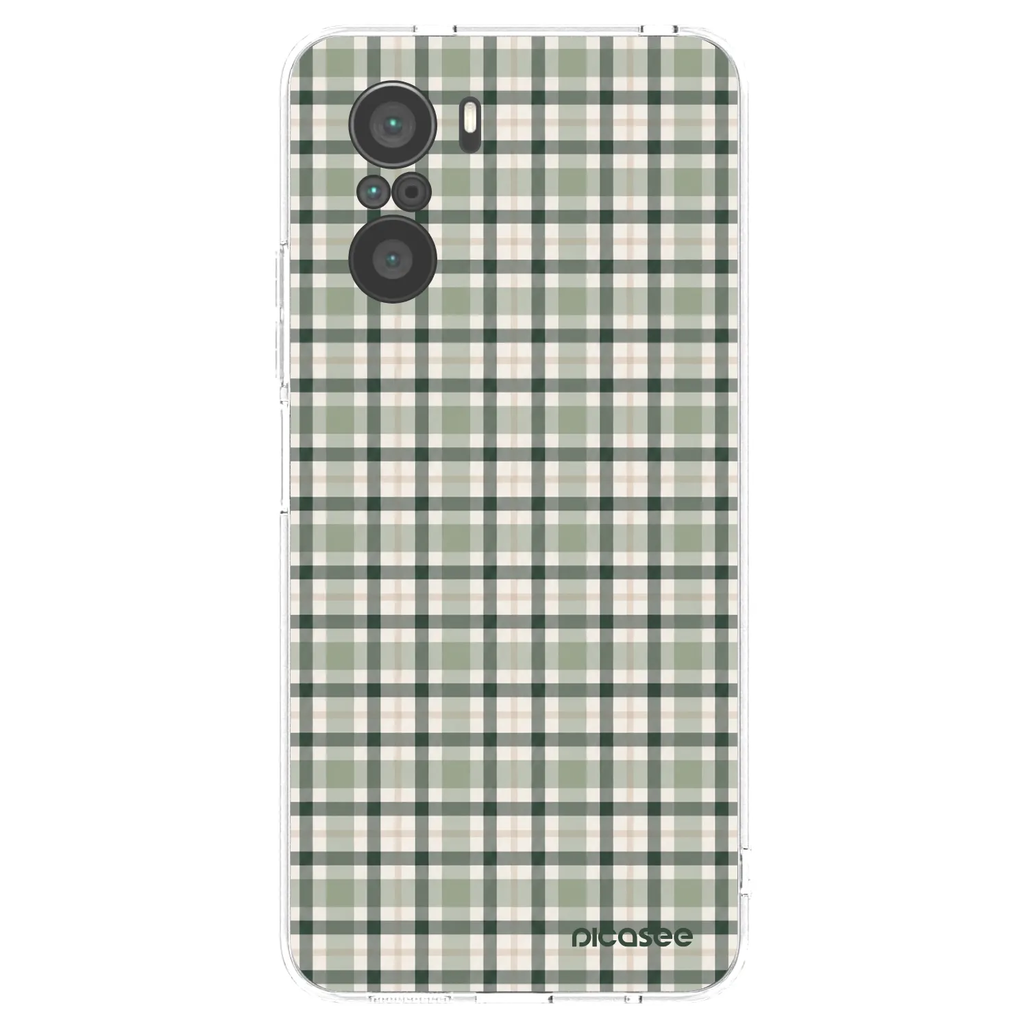 Picasee Xiaomi Poco F3 Hülle - Transparentes Silikon - Sage Tartan