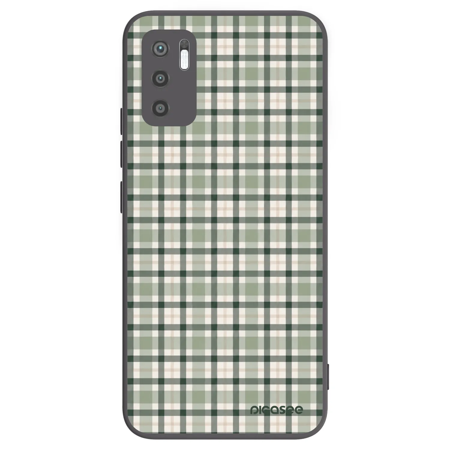 Picasee Xiaomi Redmi Note 10 5G Hülle - Schwarzes Silikon - Sage Tartan