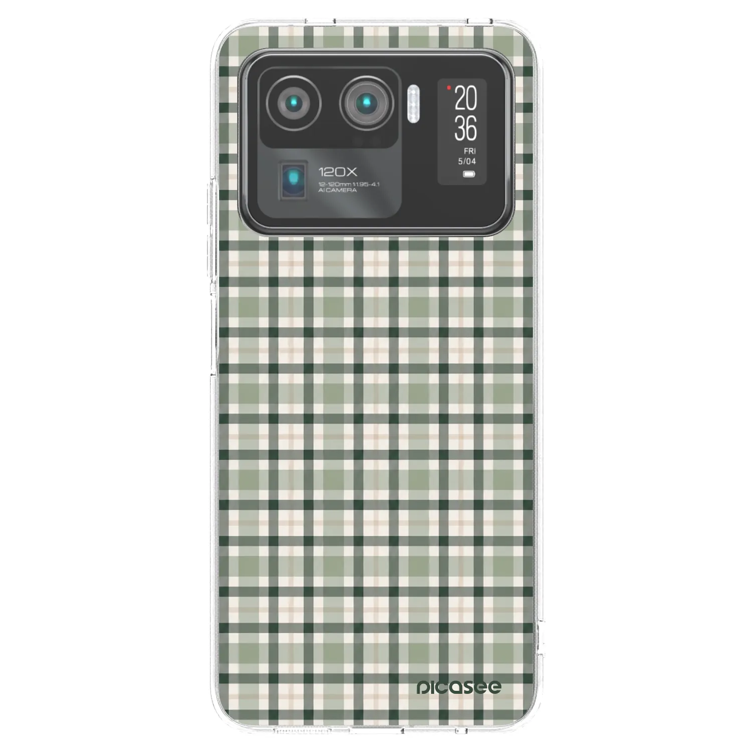 Picasee Xiaomi Mi 11 Ultra Hülle - Transparentes Silikon - Sage Tartan