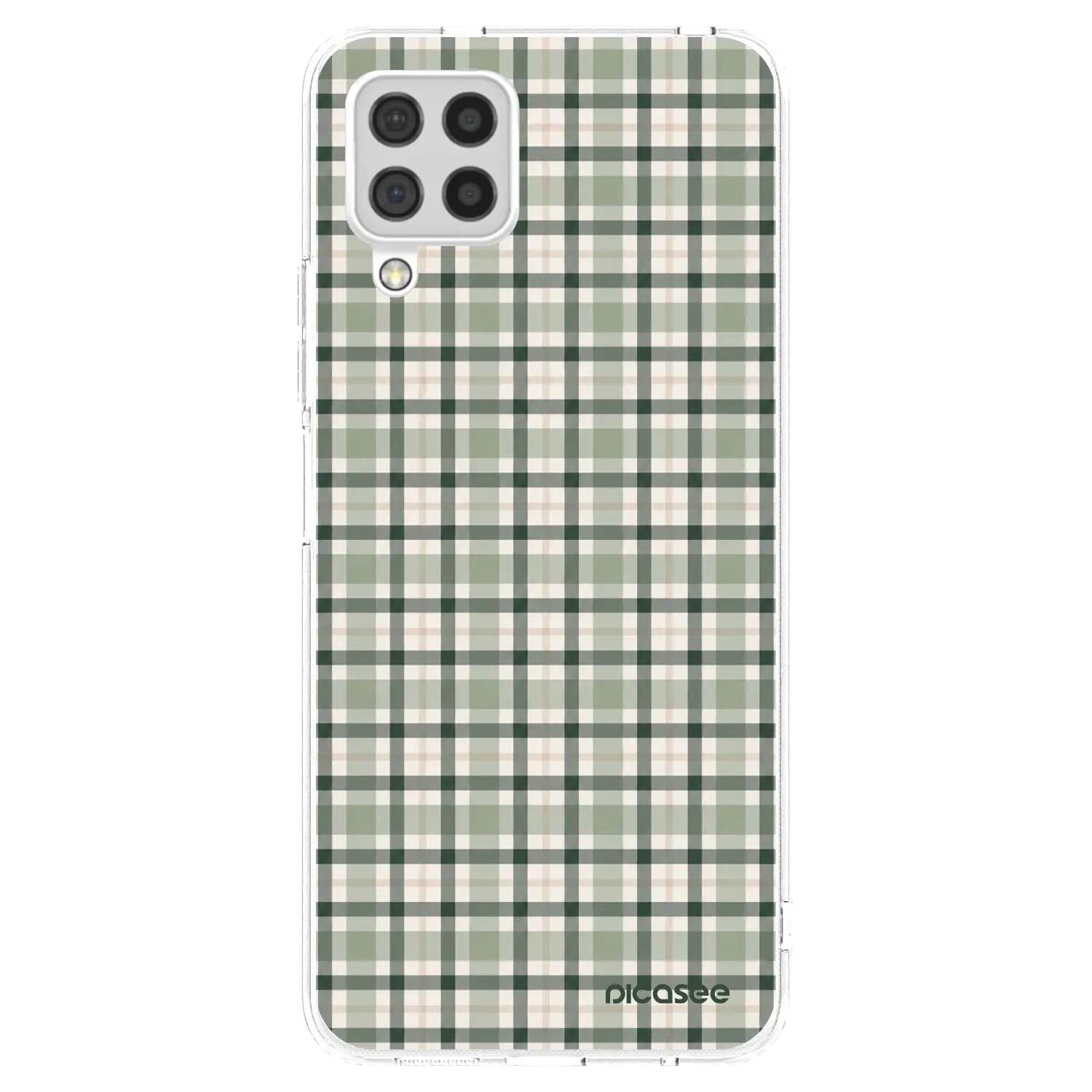 Picasee Samsung Galaxy A22 A225F 4G Hülle - Transparentes Silikon - Sage Tartan
