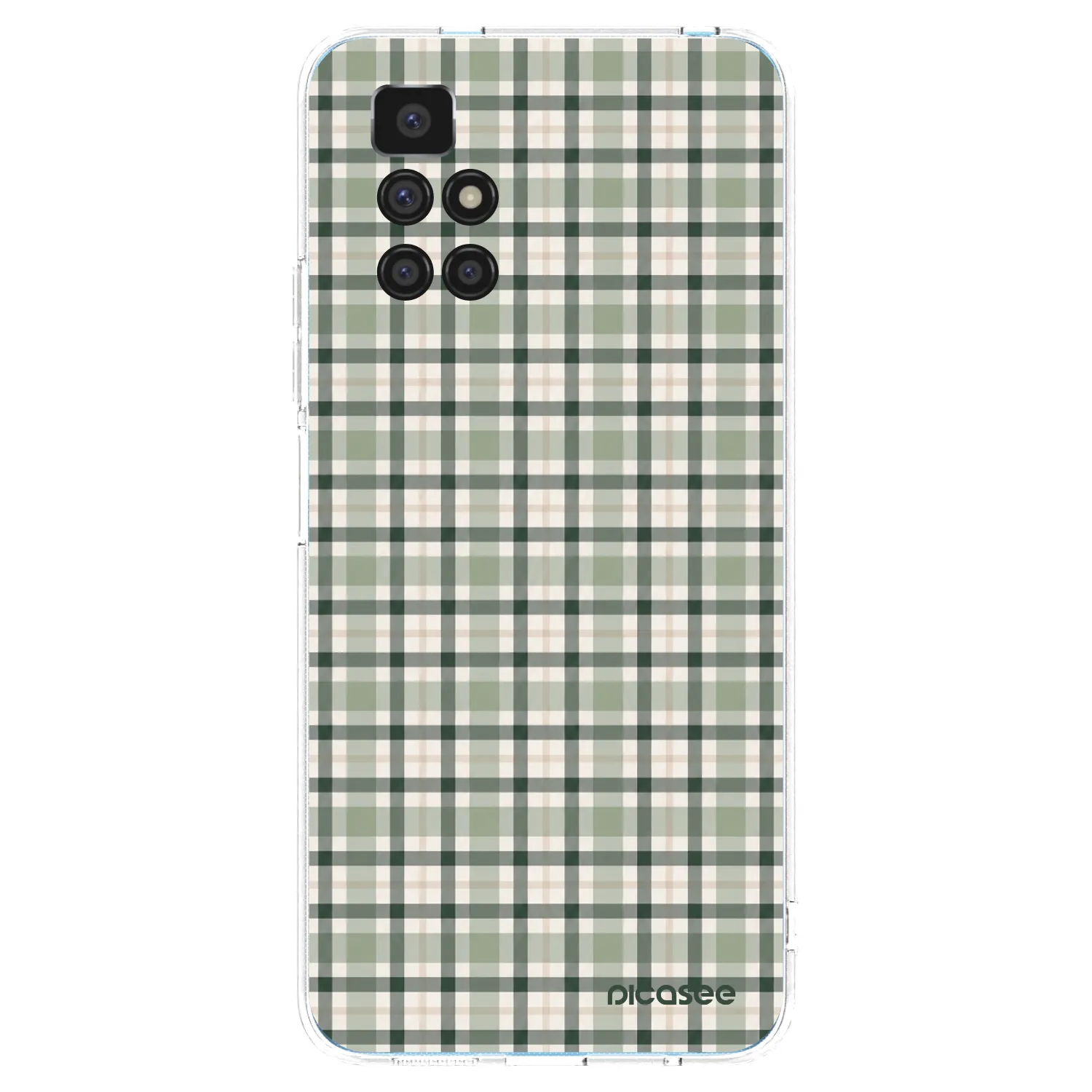 Picasee Xiaomi Redmi 10 Hülle - Transparentes Silikon - Sage Tartan