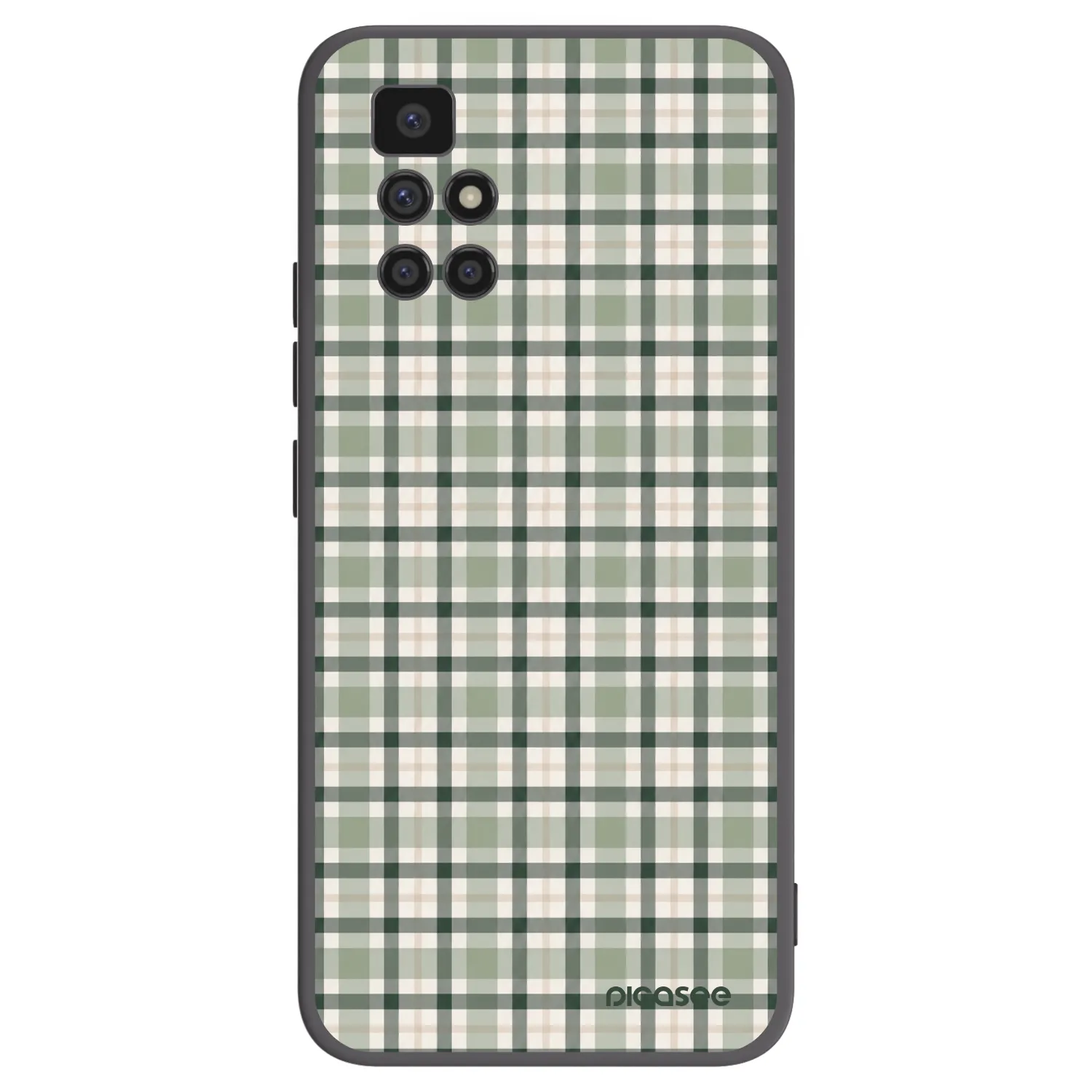 Picasee Xiaomi Redmi 10 Hülle - Schwarzes Silikon - Sage Tartan