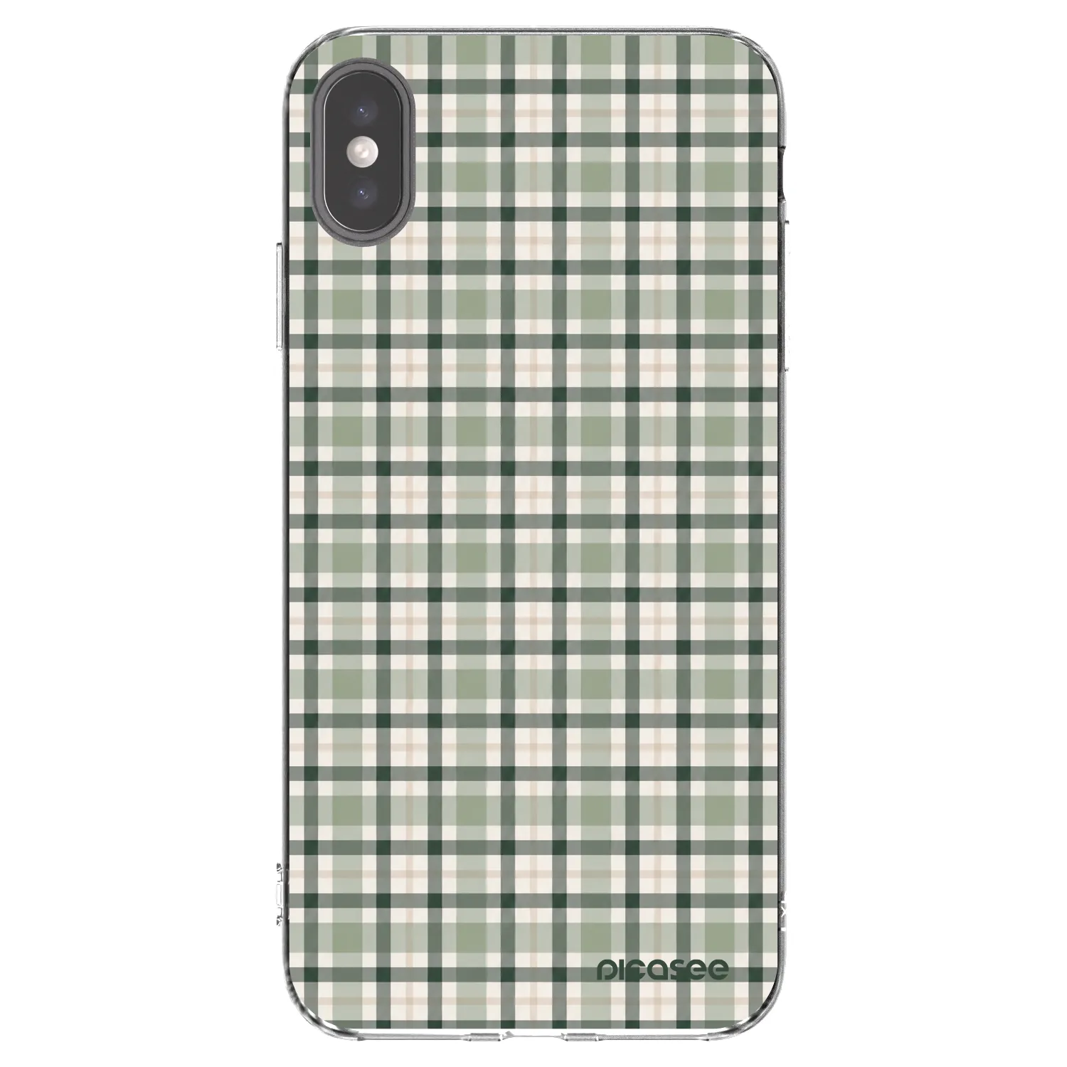 Picasee Apple iPhone XS Max Hülle - Transparentes Silikon - Sage Tartan
