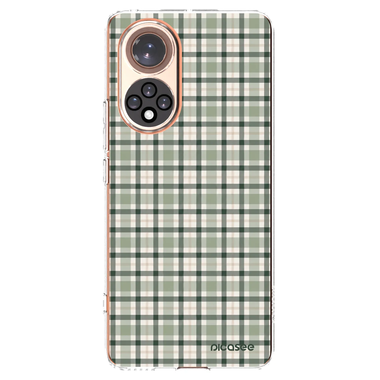 Picasee Honor 50 5G Hülle - Transparentes Silikon - Sage Tartan
