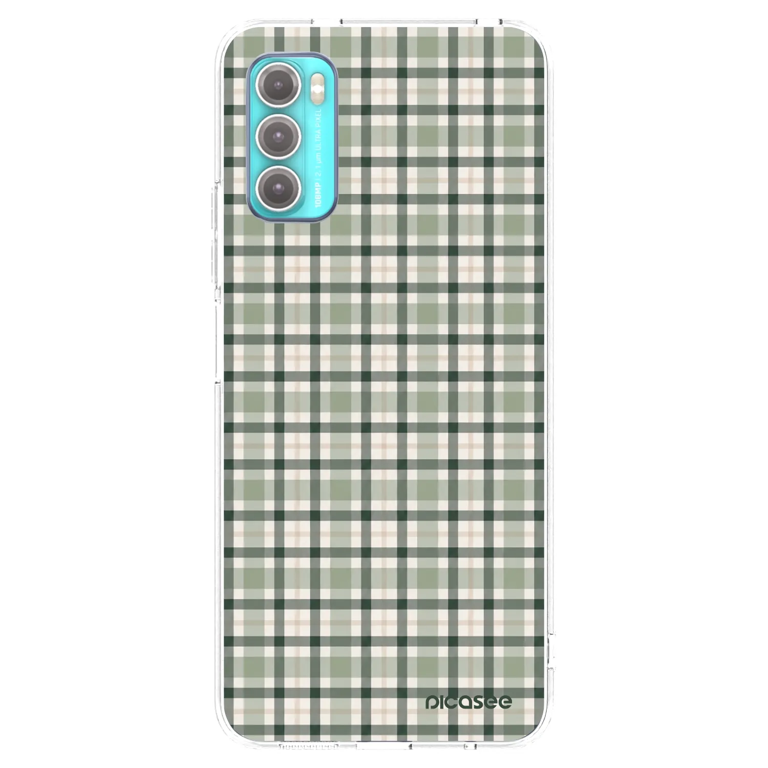 Picasee Motorola Moto G60 Hülle - Transparentes Silikon - Sage Tartan