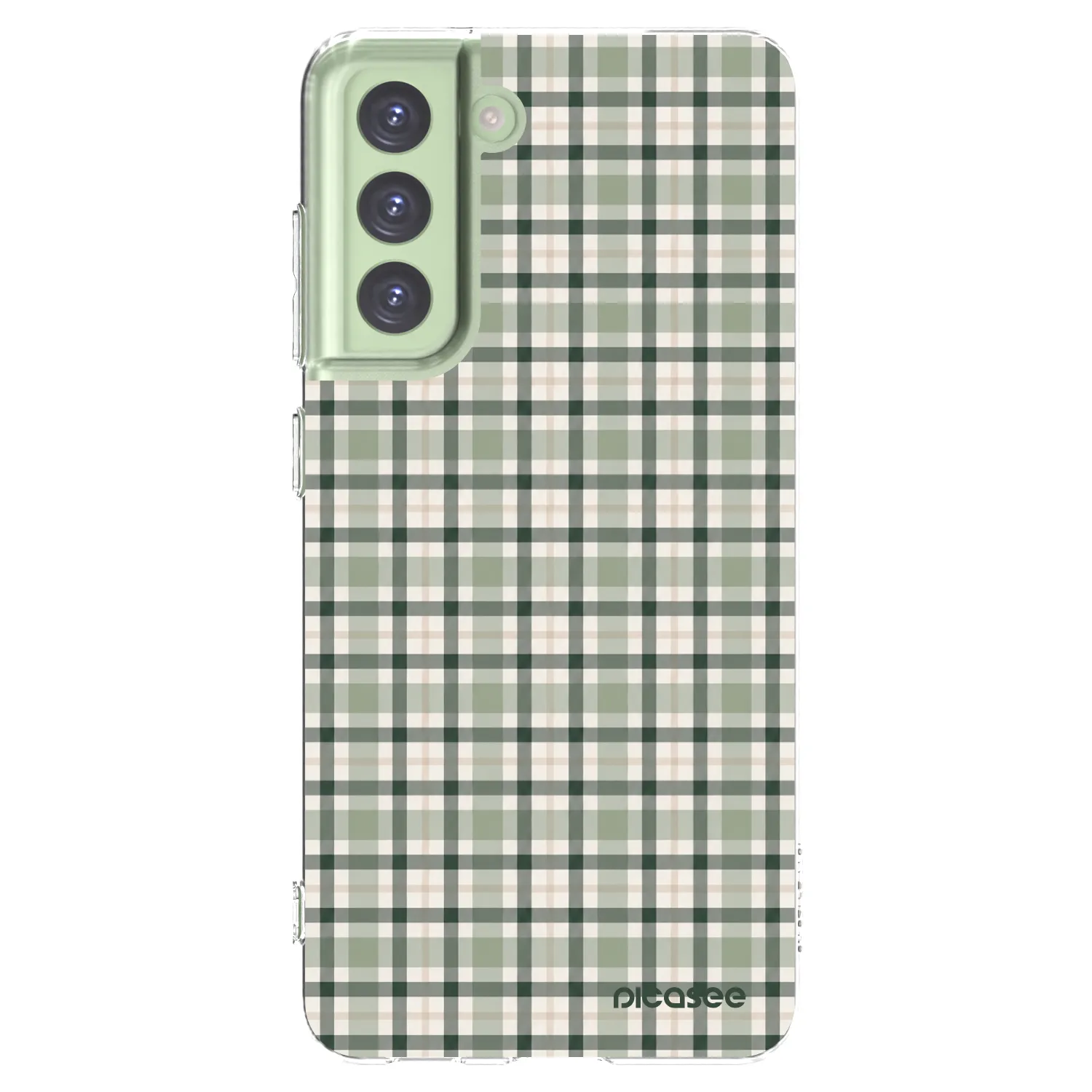 Picasee Samsung Galaxy S21 FE 5G Hülle - Transparentes Silikon - Sage Tartan