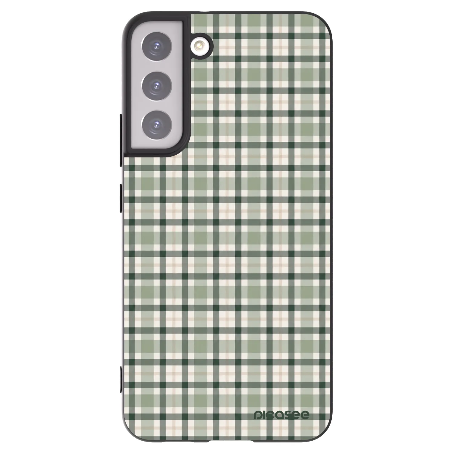 Picasee Samsung Galaxy S22+ 5G Hülle - Schwarzes Silikon - Sage Tartan