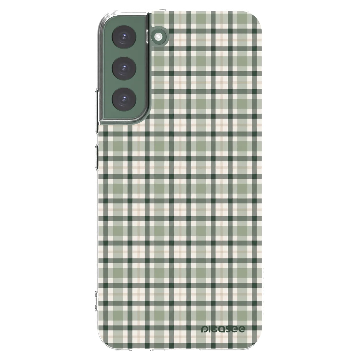 Picasee Samsung Galaxy S22+ 5G Hülle - Transparentes Silikon - Sage Tartan