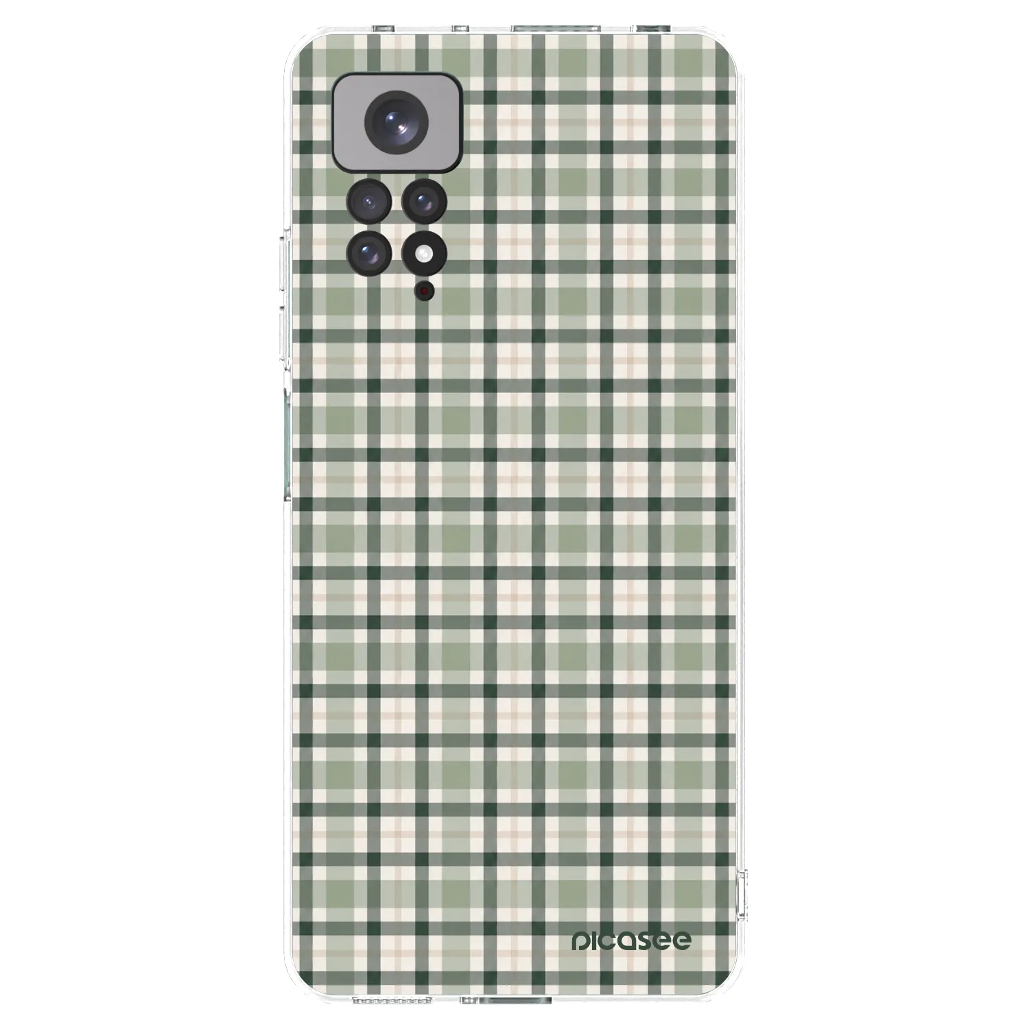 Picasee Xiaomi Redmi Note 11 Hülle - Transparentes Silikon - Sage Tartan