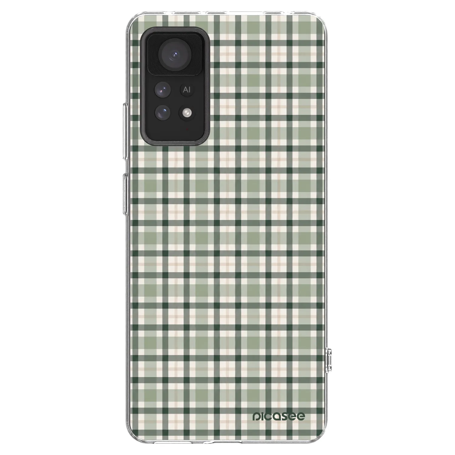 Picasee Xiaomi Redmi Note 11 Pro 5G Hülle - Transparentes Silikon - Sage Tartan