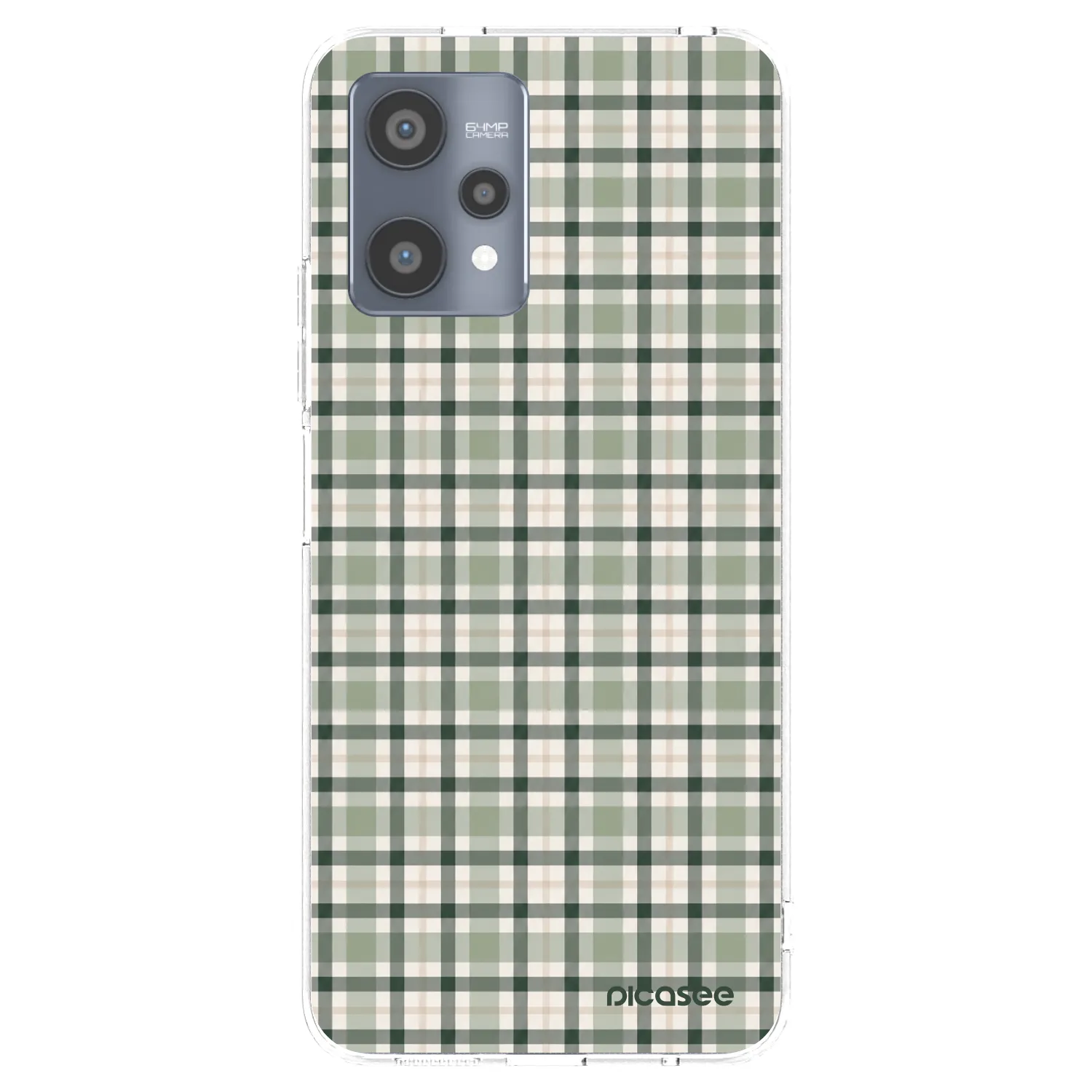 Picasee Realme 9 Pro 5G Hülle - Transparentes Silikon - Sage Tartan