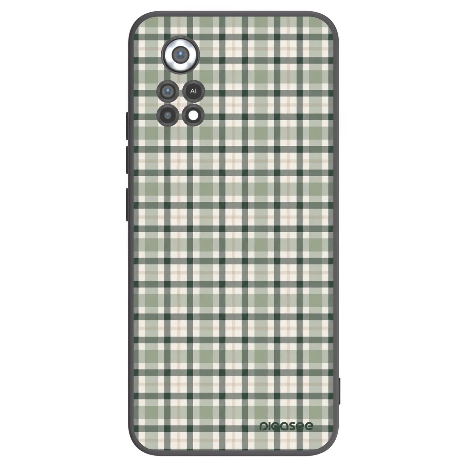 Picasee Xiaomi Poco X4 Pro 5G Hülle - Schwarzes Silikon - Sage Tartan