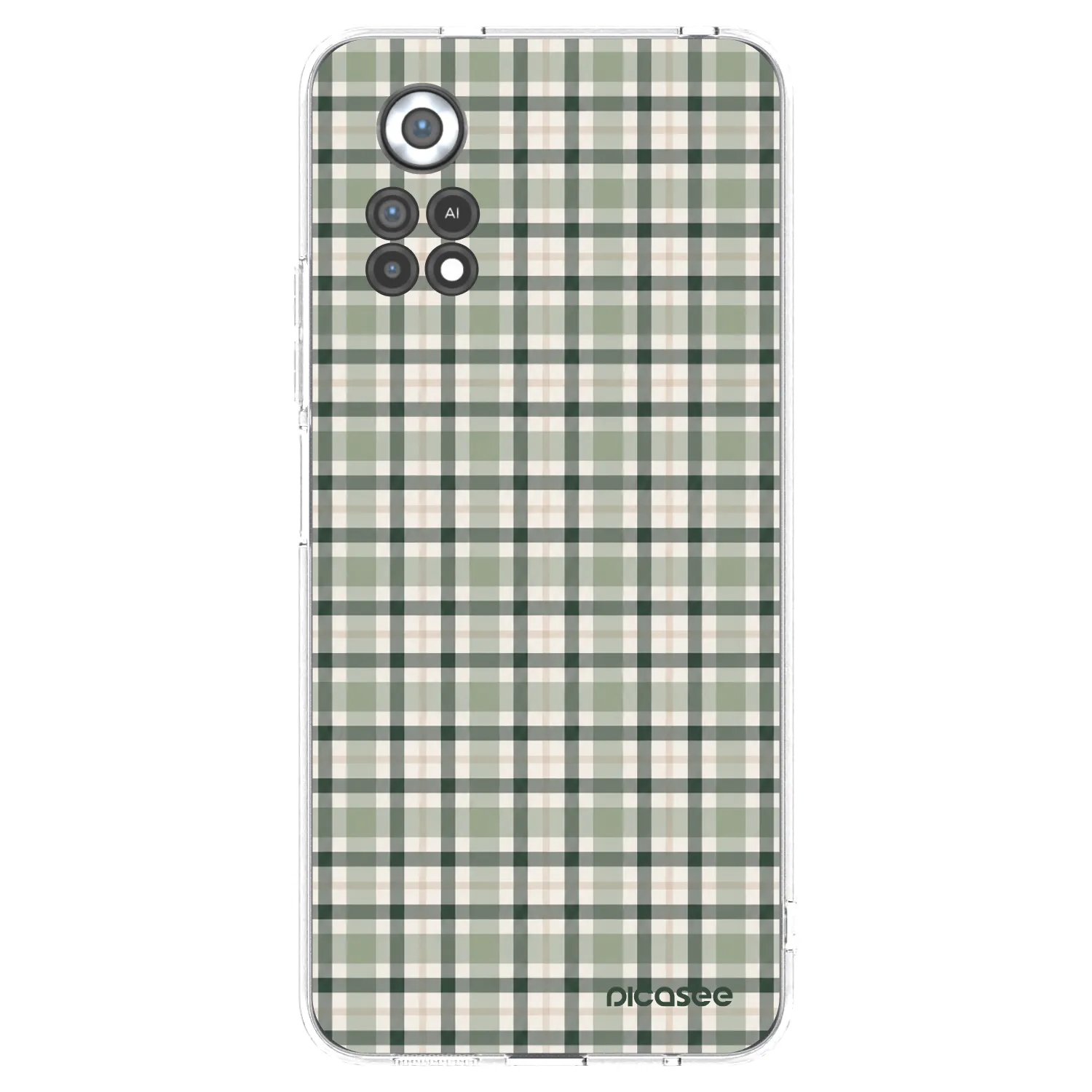 Picasee Xiaomi Poco X4 Pro 5G Hülle - Transparentes Silikon - Sage Tartan