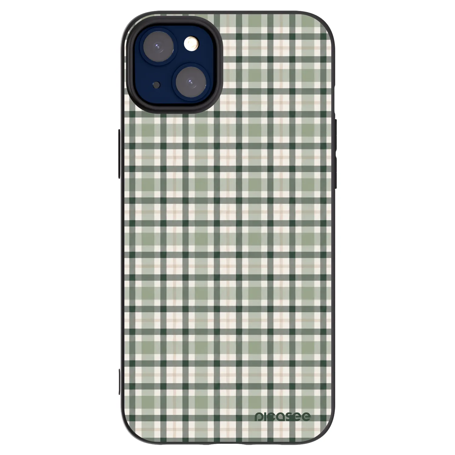 Picasee Apple iPhone 14 Plus Hülle - Schwarzes Silikon - Sage Tartan