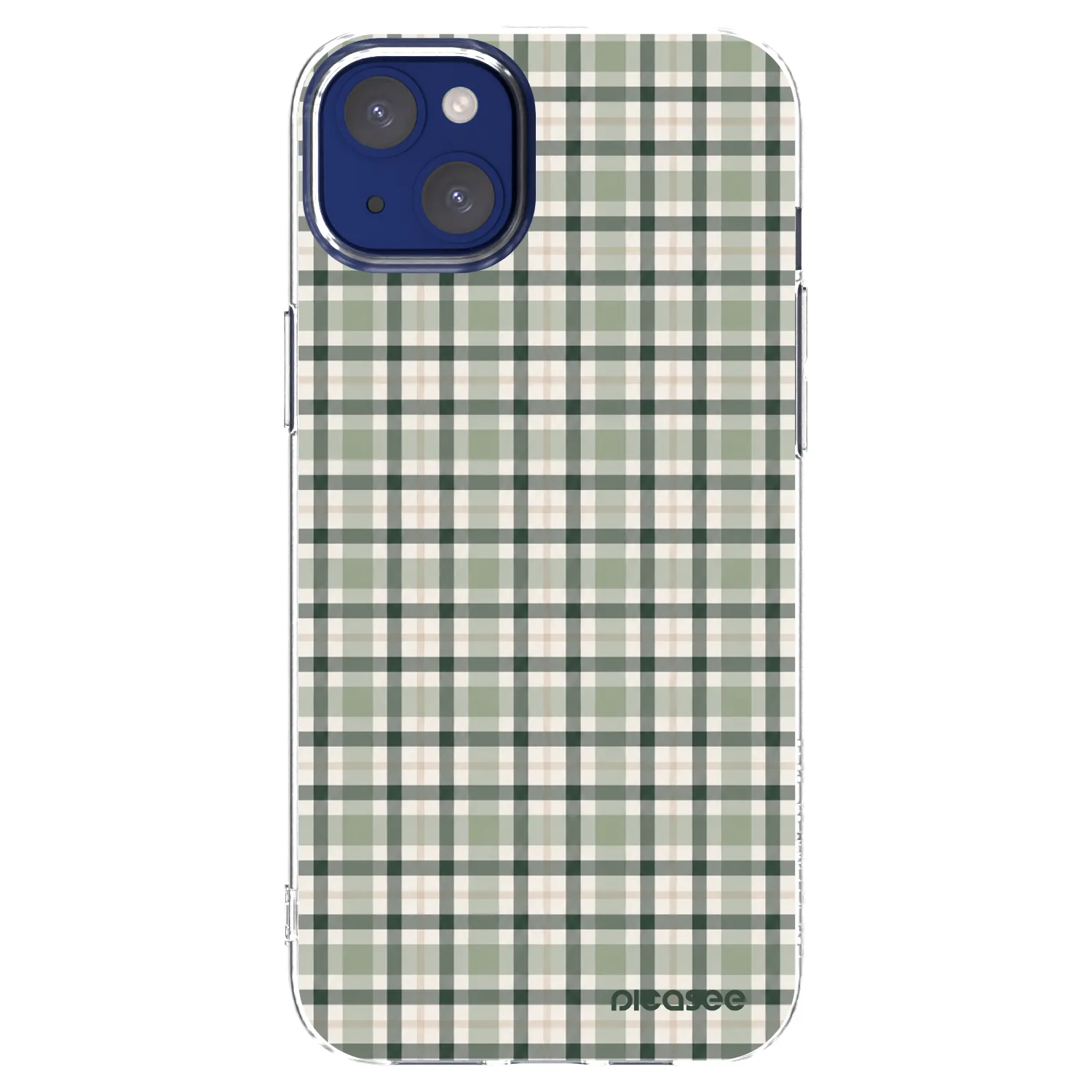 Picasee Apple iPhone 14 Plus Hülle - Transparentes Silikon - Sage Tartan