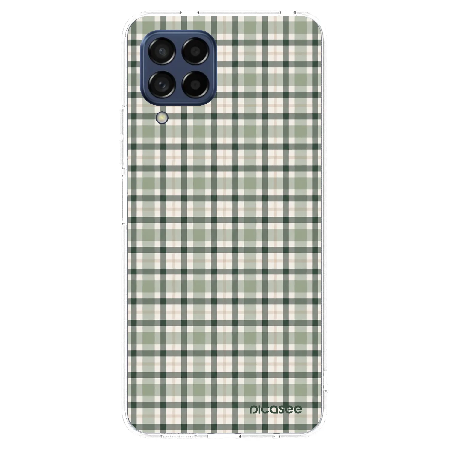 Picasee Samsung Galaxy M53 5G Hülle - Transparentes Silikon - Sage Tartan