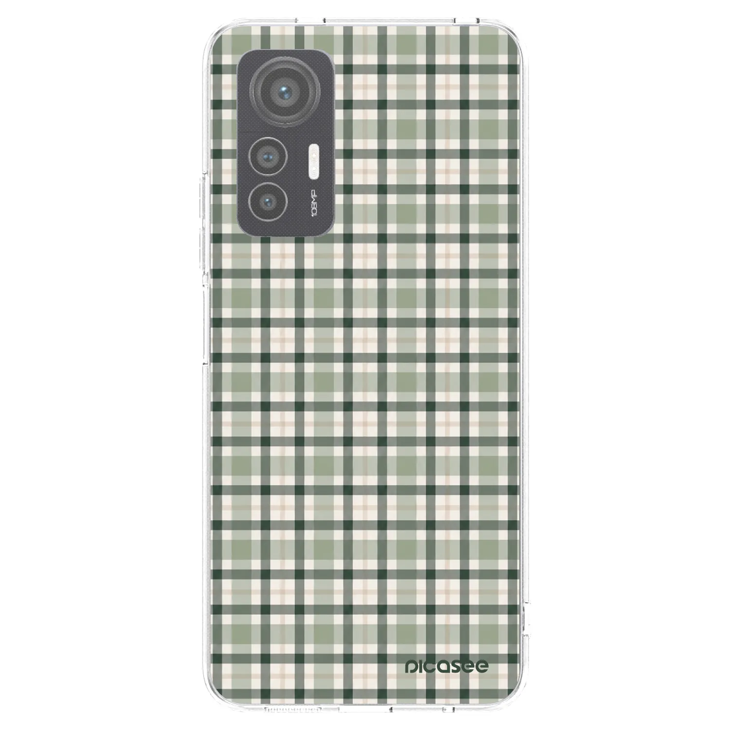 Picasee Xiaomi 12 Lite Hülle - Transparentes Silikon - Sage Tartan