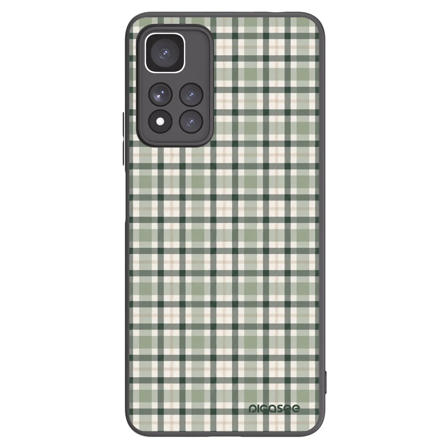 Picasee Xiaomi Redmi Note 11 Pro+ 5G Hülle - Schwarzes Silikon - Sage Tartan