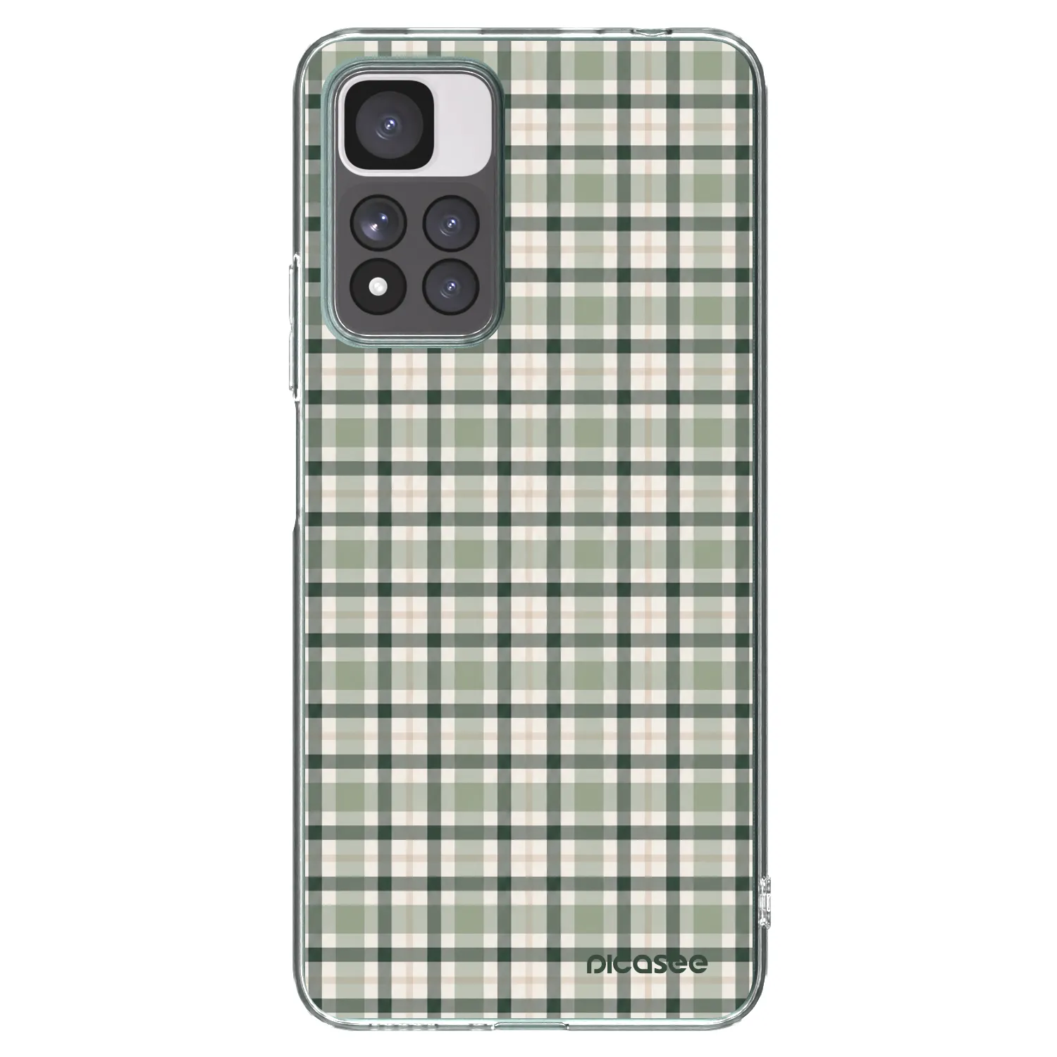 Picasee Xiaomi Redmi Note 11 Pro+ 5G Hülle - Transparentes Silikon - Sage Tartan