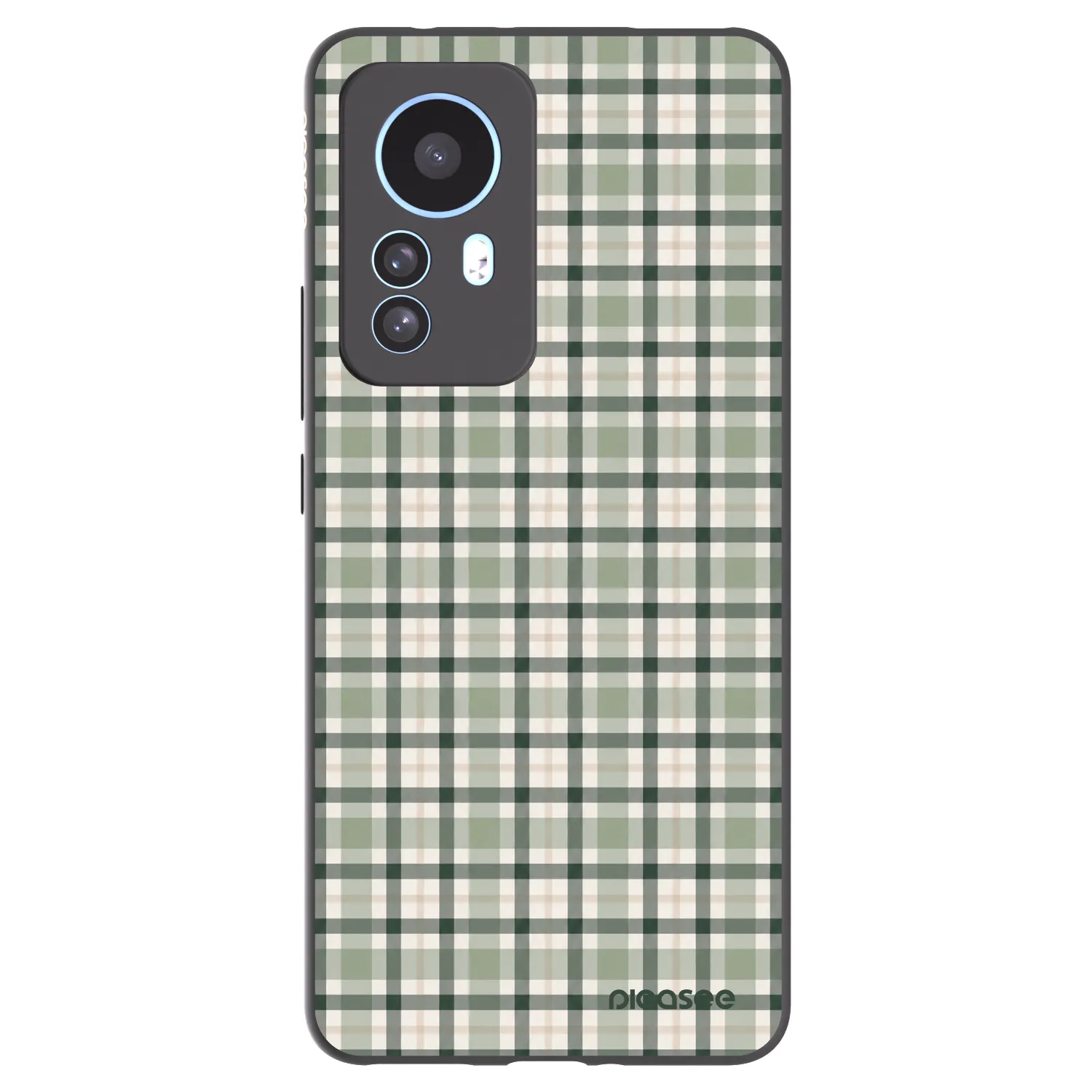 Picasee Xiaomi 12T Pro Hülle - Schwarzes Silikon - Sage Tartan