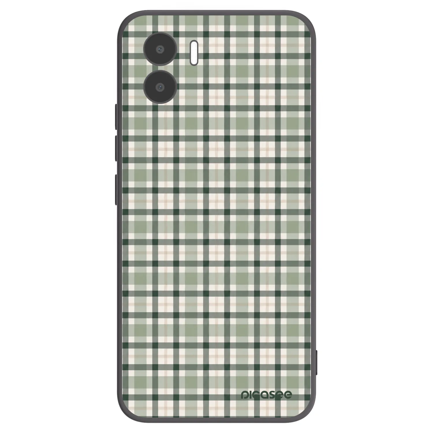 Picasee Xiaomi Redmi A1 Hülle - Schwarzes Silikon - Sage Tartan