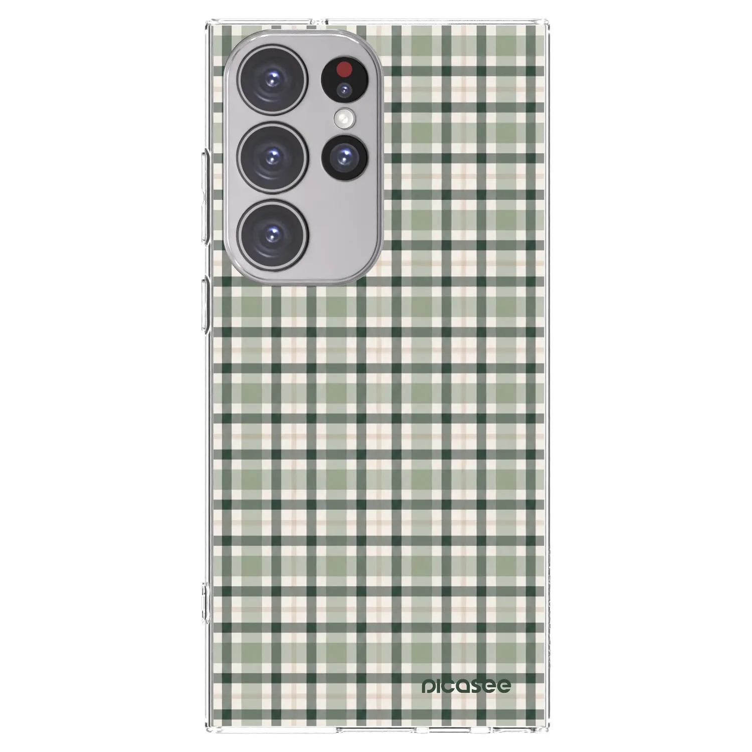 Picasee Samsung Galaxy S23 Ultra 5G Hülle - Transparentes Silikon - Sage Tartan