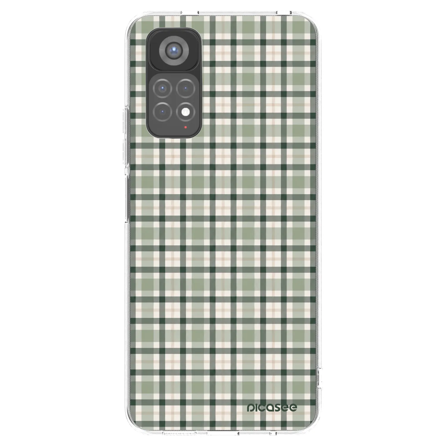 Picasee Xiaomi Redmi Note 11S 5G Hülle - Transparentes Silikon - Sage Tartan