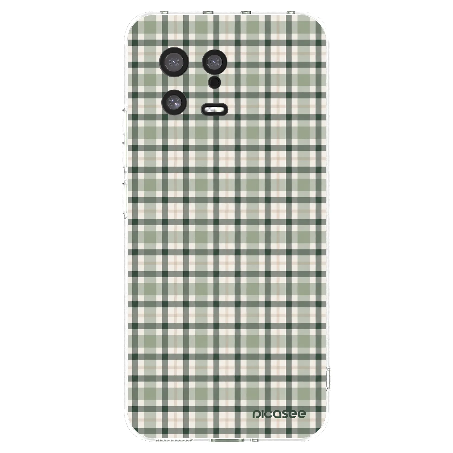 Picasee Xiaomi 13 Hülle - Transparentes Silikon - Sage Tartan