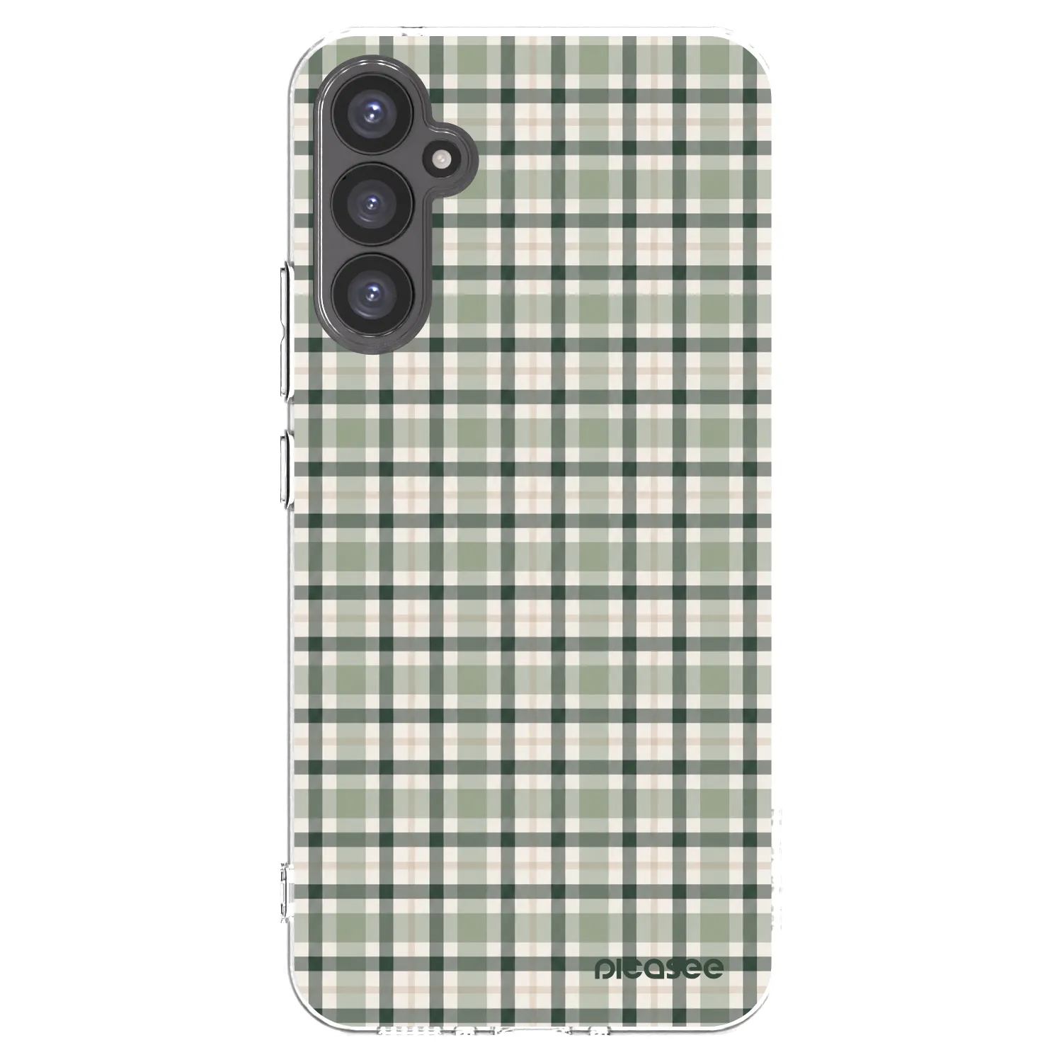 Picasee Samsung Galaxy A34 5G A346B Hülle - Transparentes Silikon - Sage Tartan