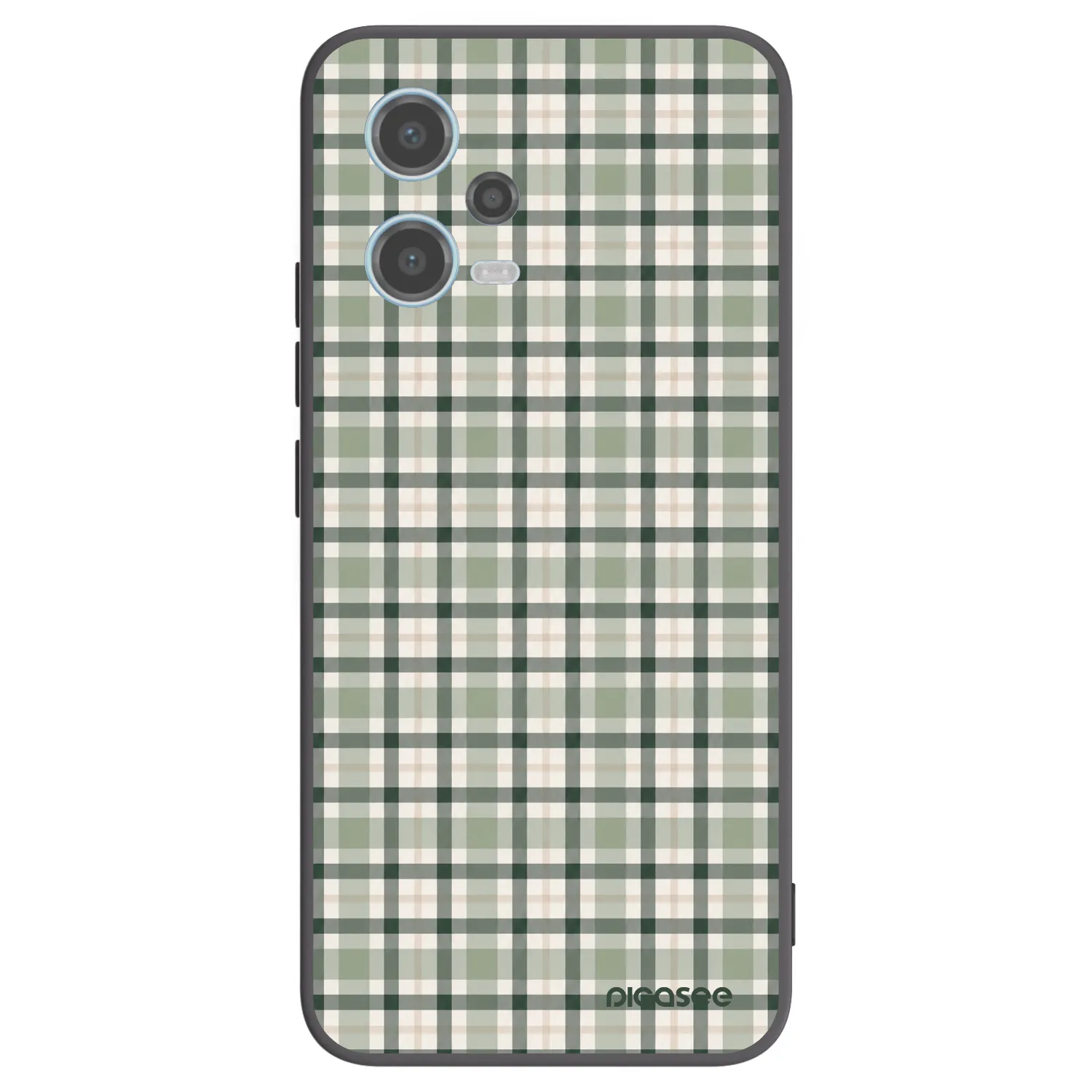 Picasee Xiaomi Redmi Note 12 5G Hülle - Schwarzes Silikon - Sage Tartan