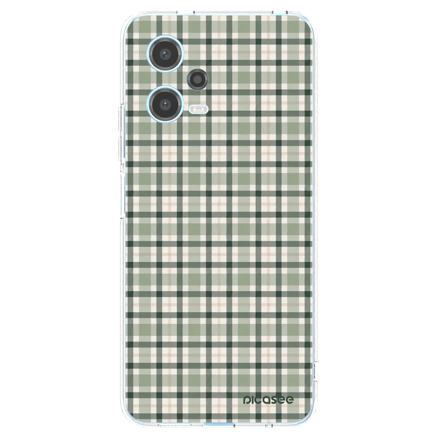 Picasee Xiaomi Redmi Note 12 5G Hülle - Transparentes Silikon - Sage Tartan