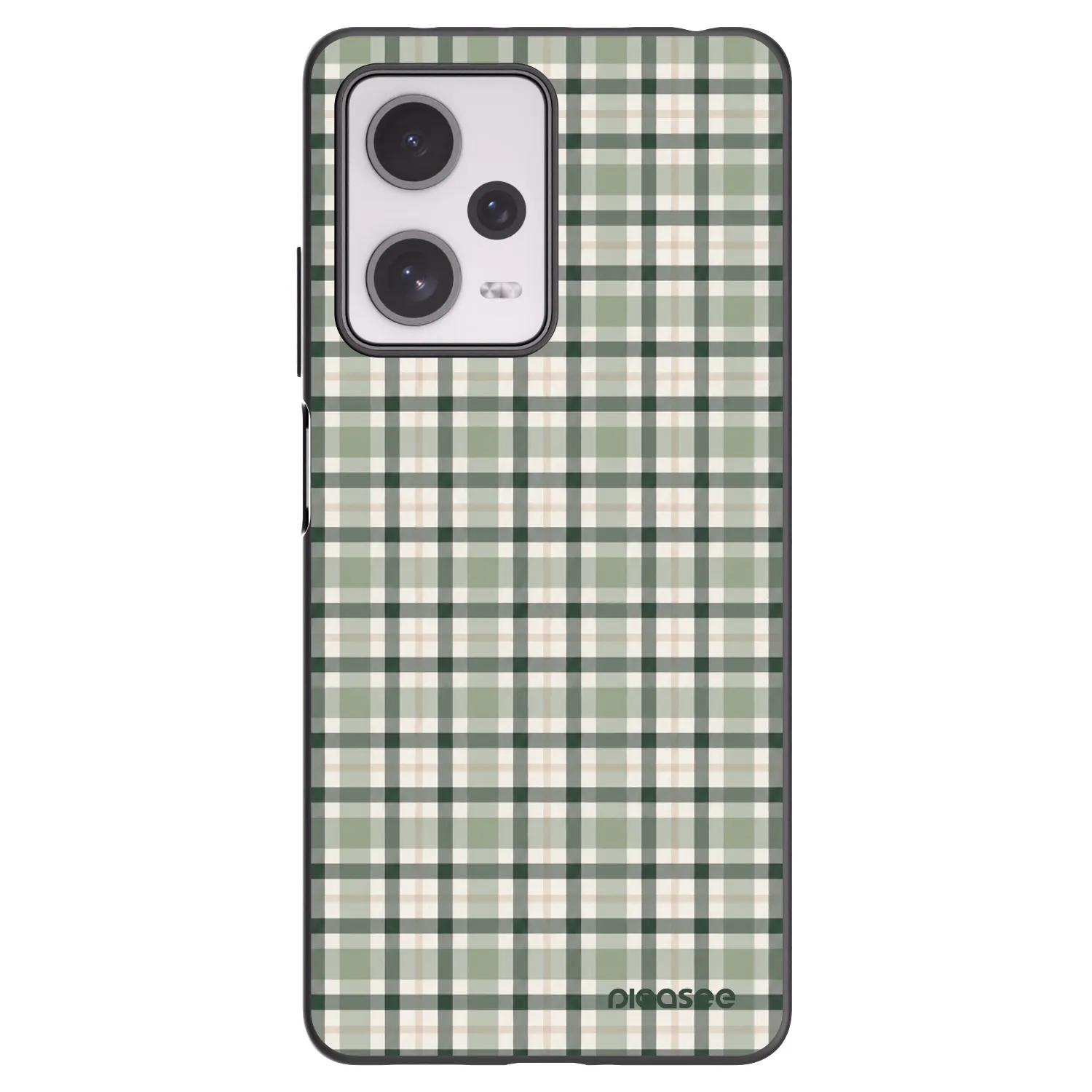 Picasee Xiaomi Redmi Note 12 Pro+ 5G Hülle - Schwarzes Silikon - Sage Tartan